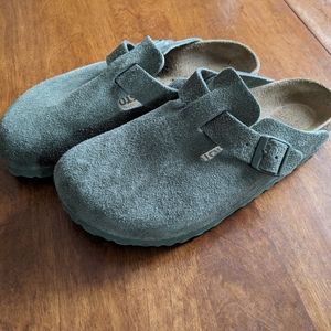 Birkenstock Boston Suede Leather Clogs